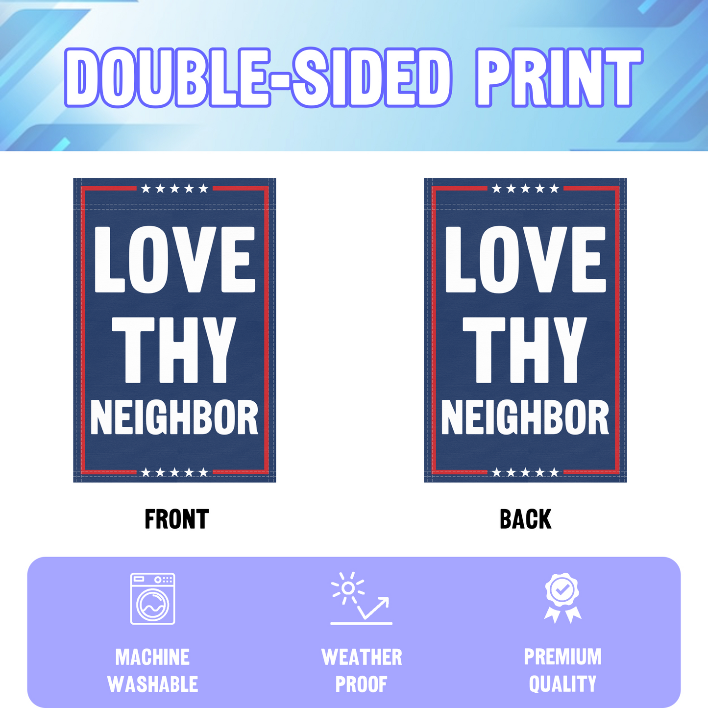 Love Thy Neighbor Garden Flag