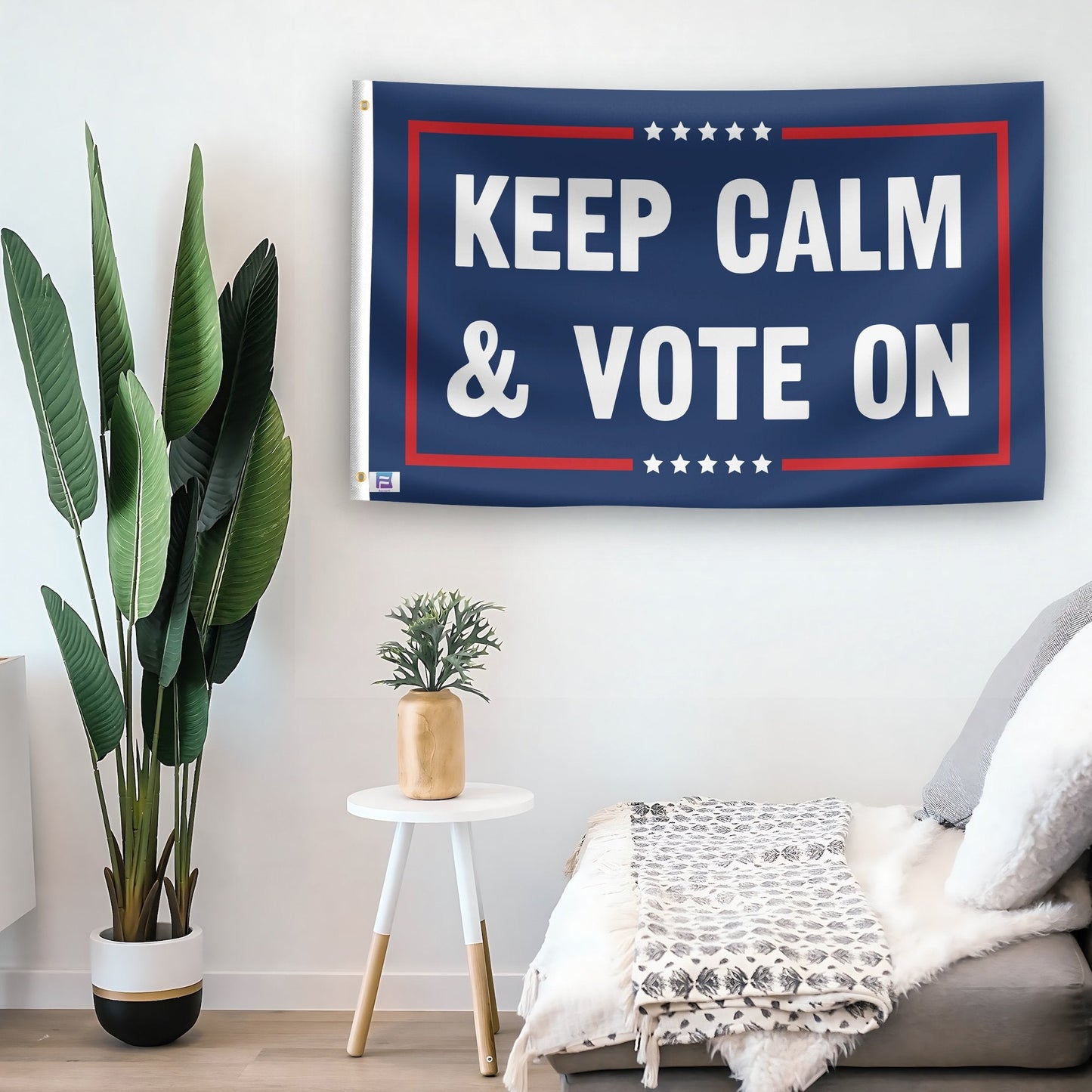 Keep Calm And Vote On Political Flag