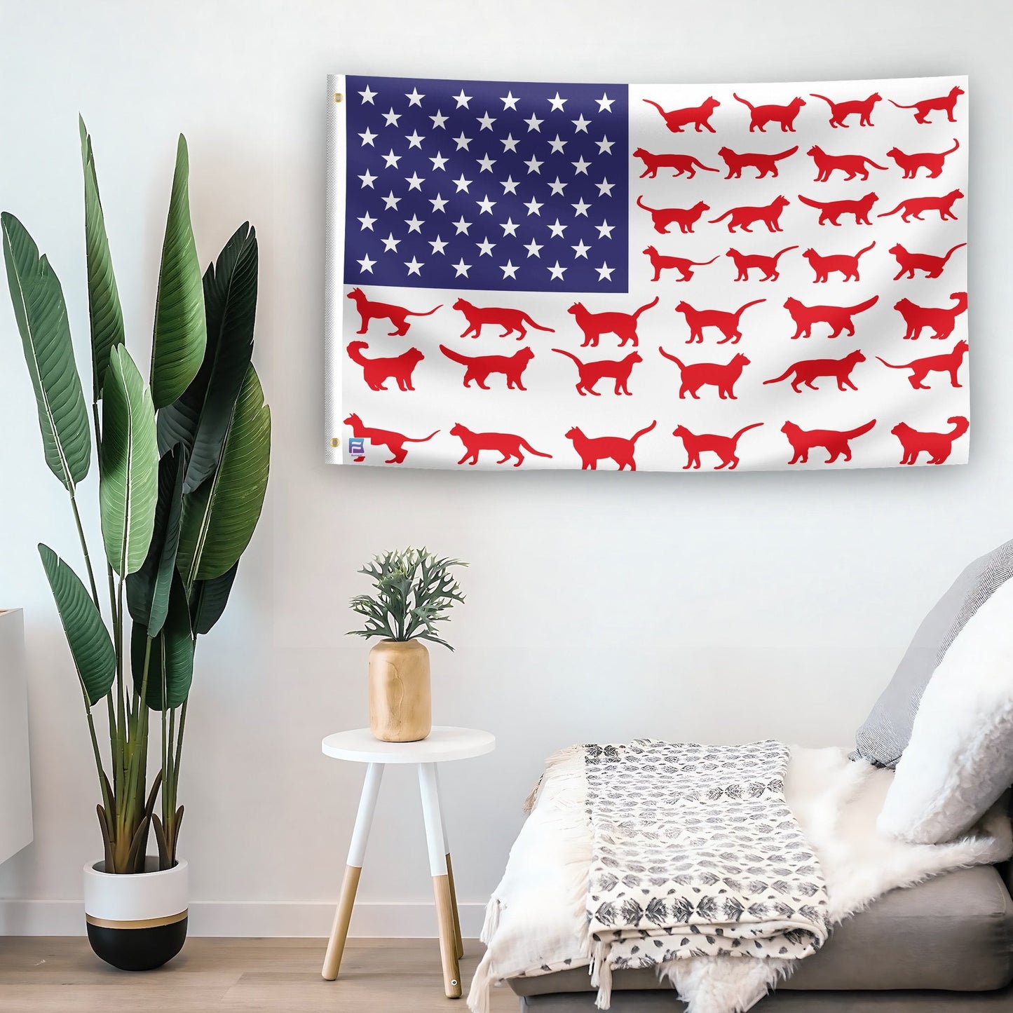 Cat Stripes American Flag
