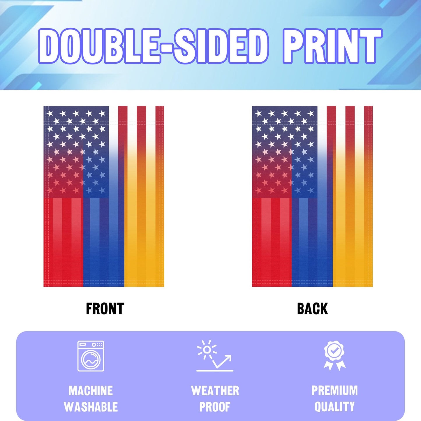Armenian American Garden Flag