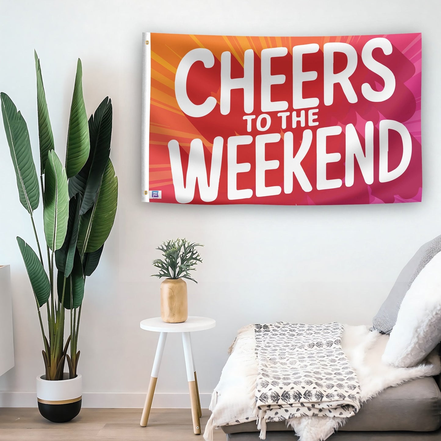 Cheers To The Weekend Celebration Flag
