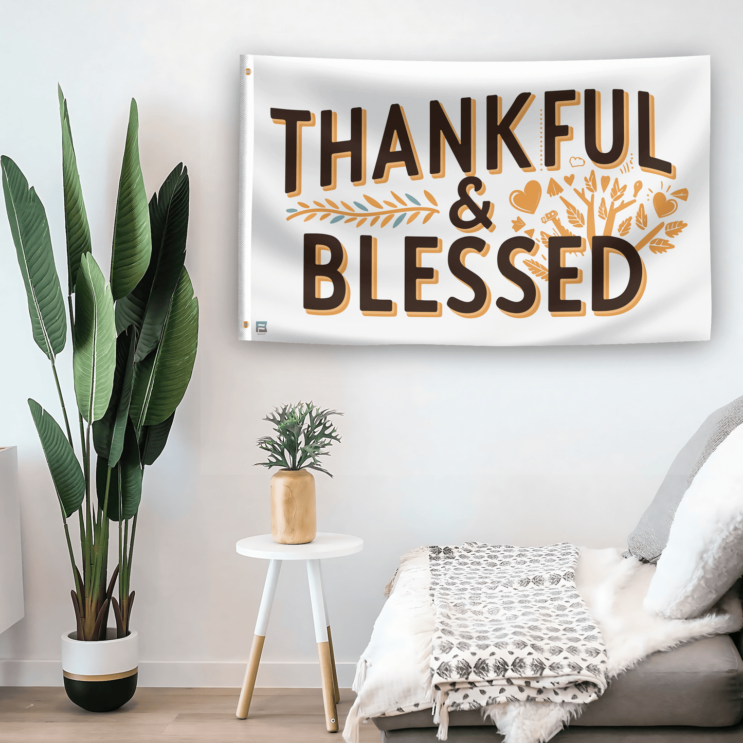 Thankful & Blessed Flag