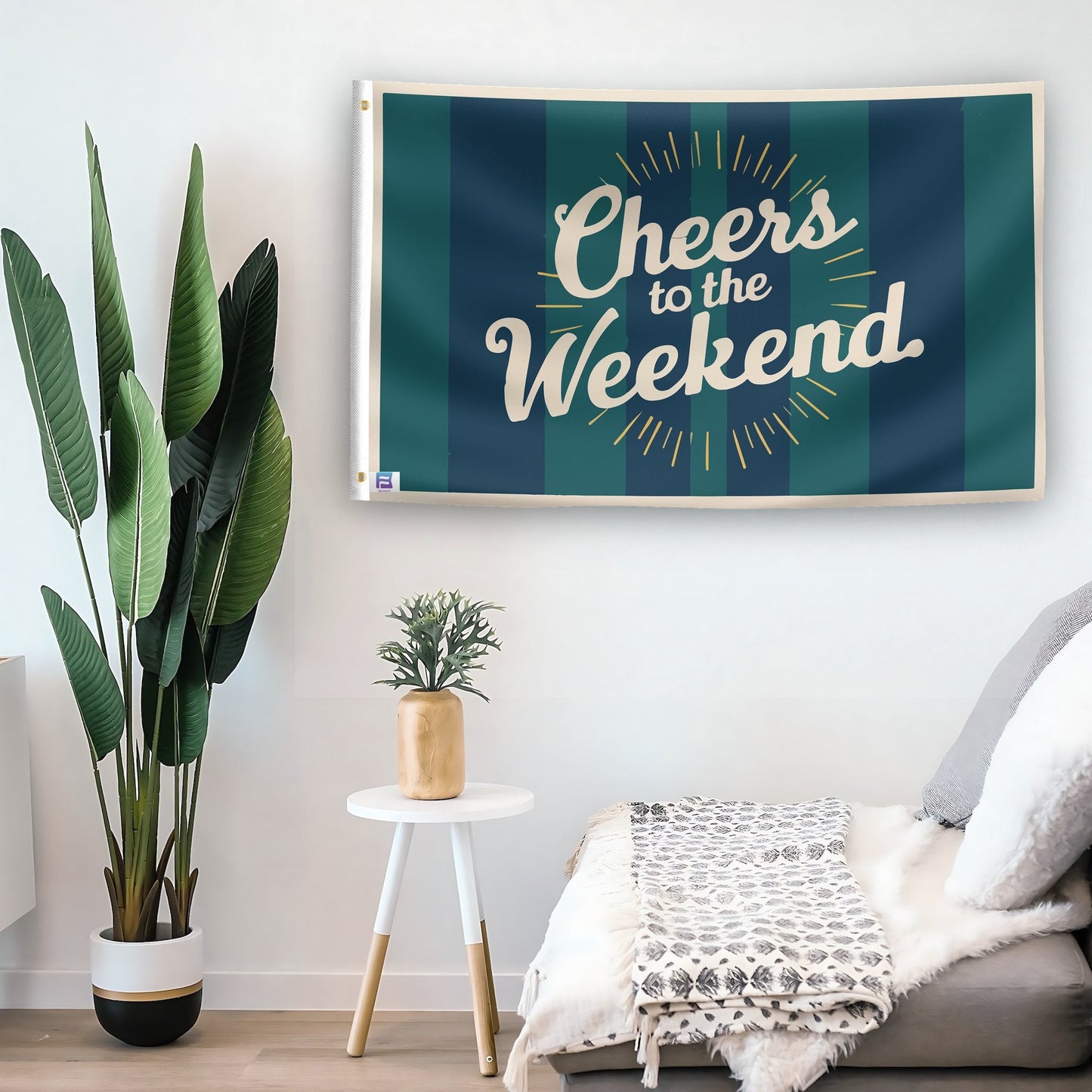 Cheers To The Weekend Flag