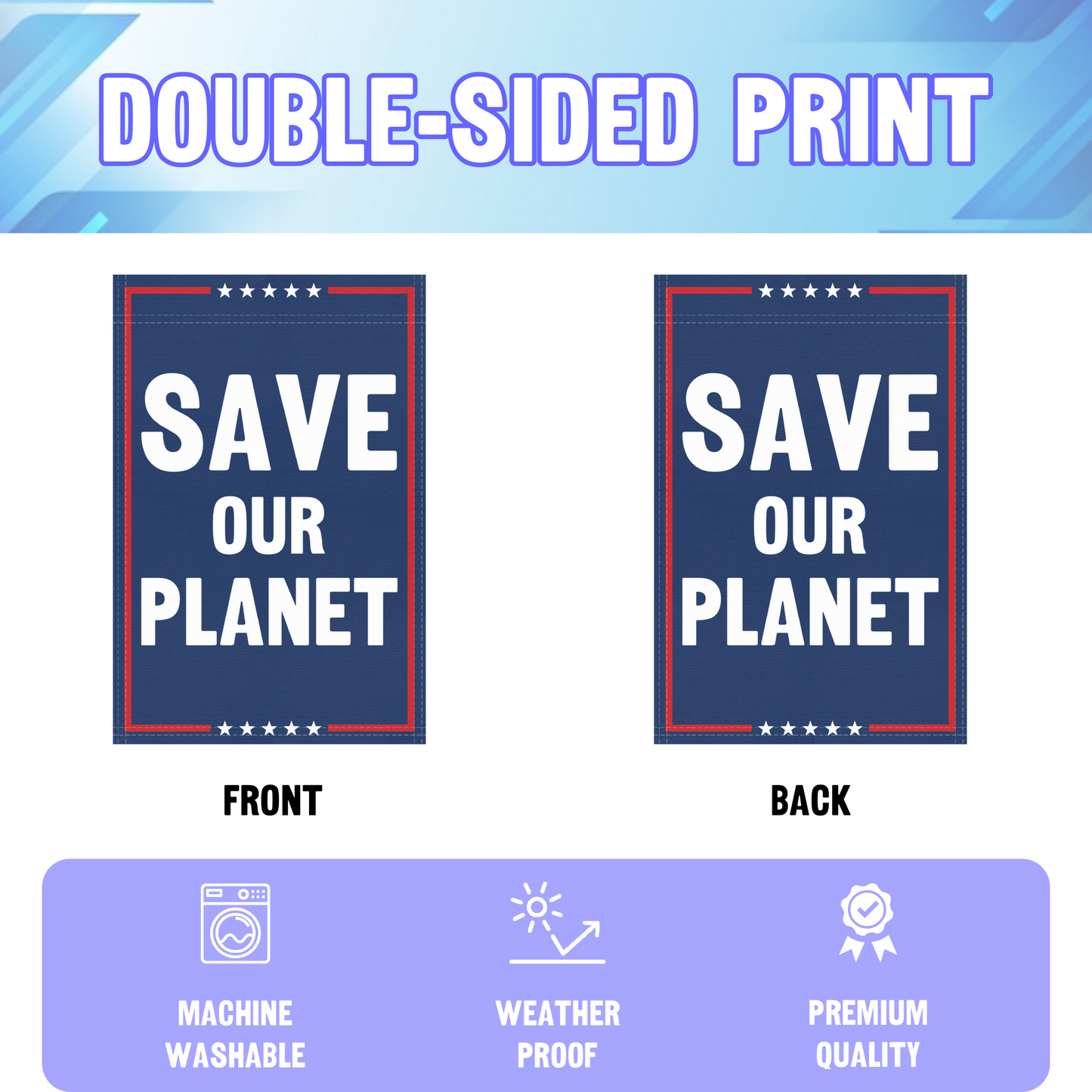 Save Our Planet Garden Flag