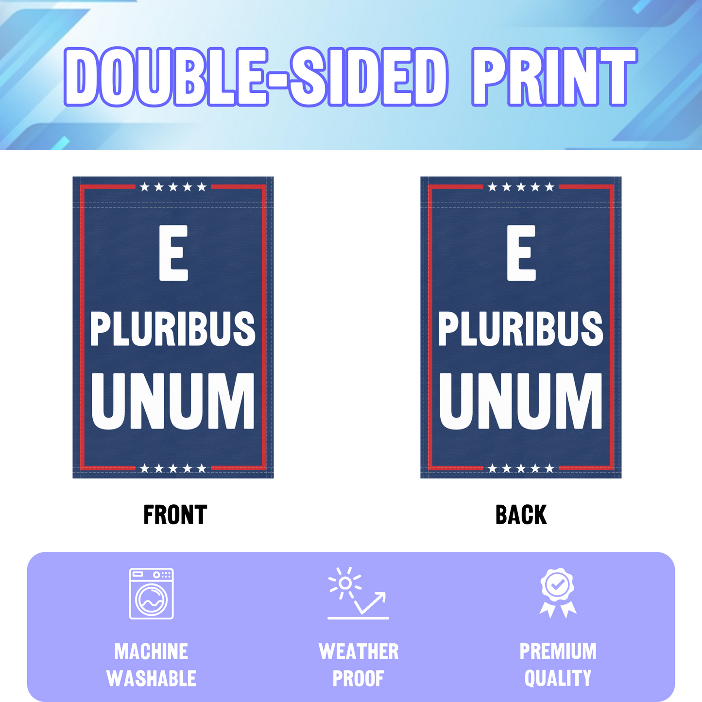 E Pluribus Unum Garden Flag