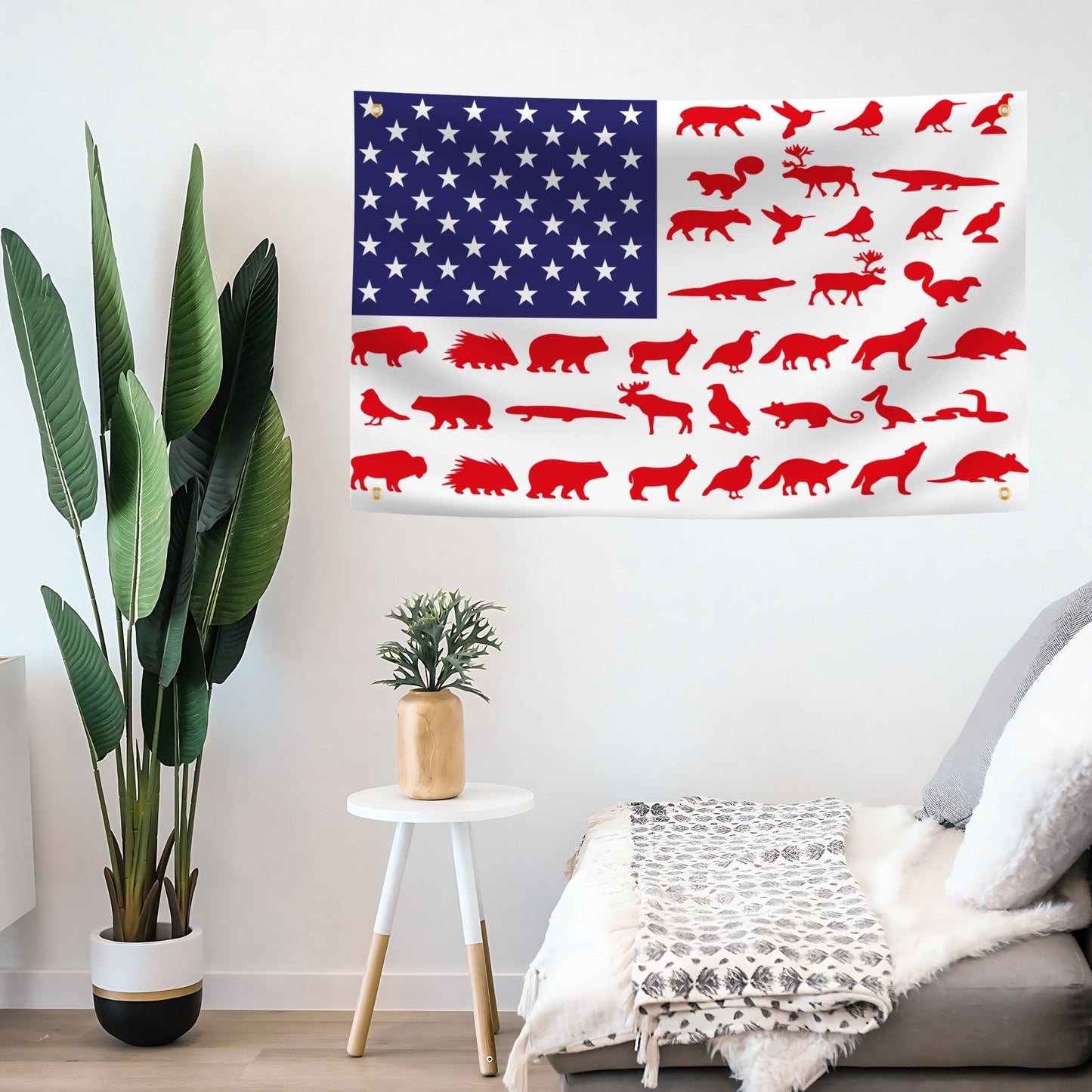 Wildlife Stripes American Flag