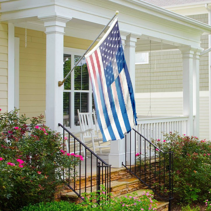 Greek American Hybrid Flag