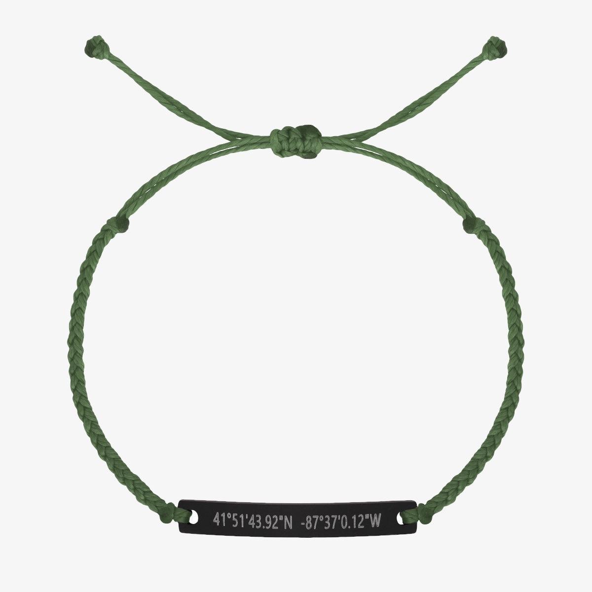 Green Custom Braided Bracelet