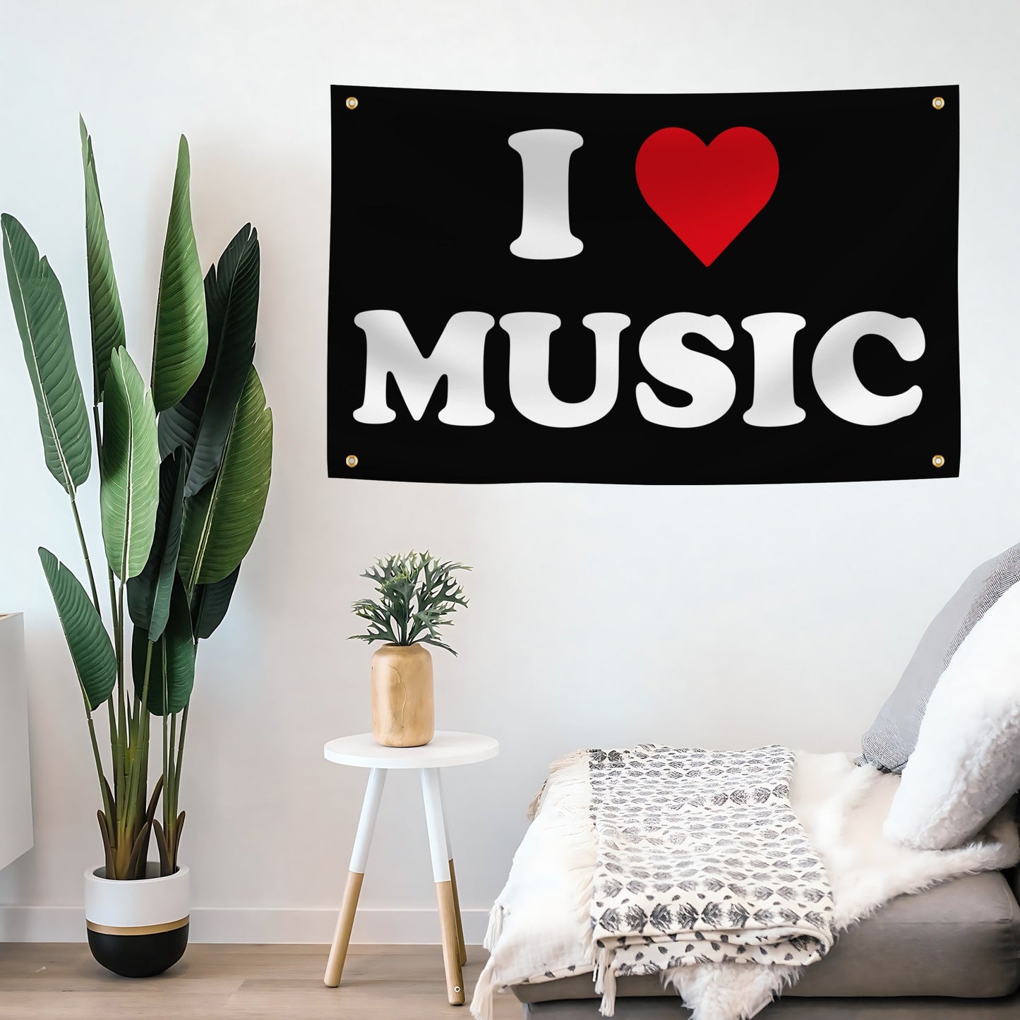 I Love Music Flag