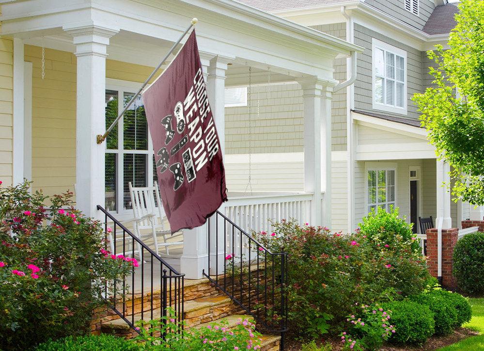 Choose Your Weapon Flag (Maroon)