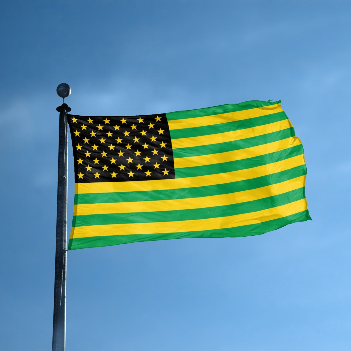 Jamaican Colors American Flag
