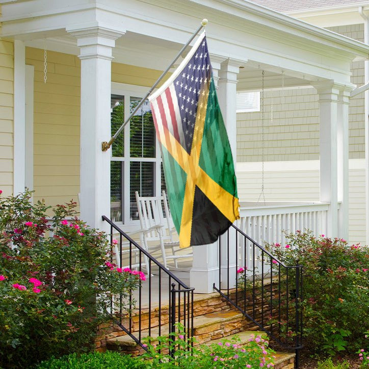 Jamaican American Hybrid Flag