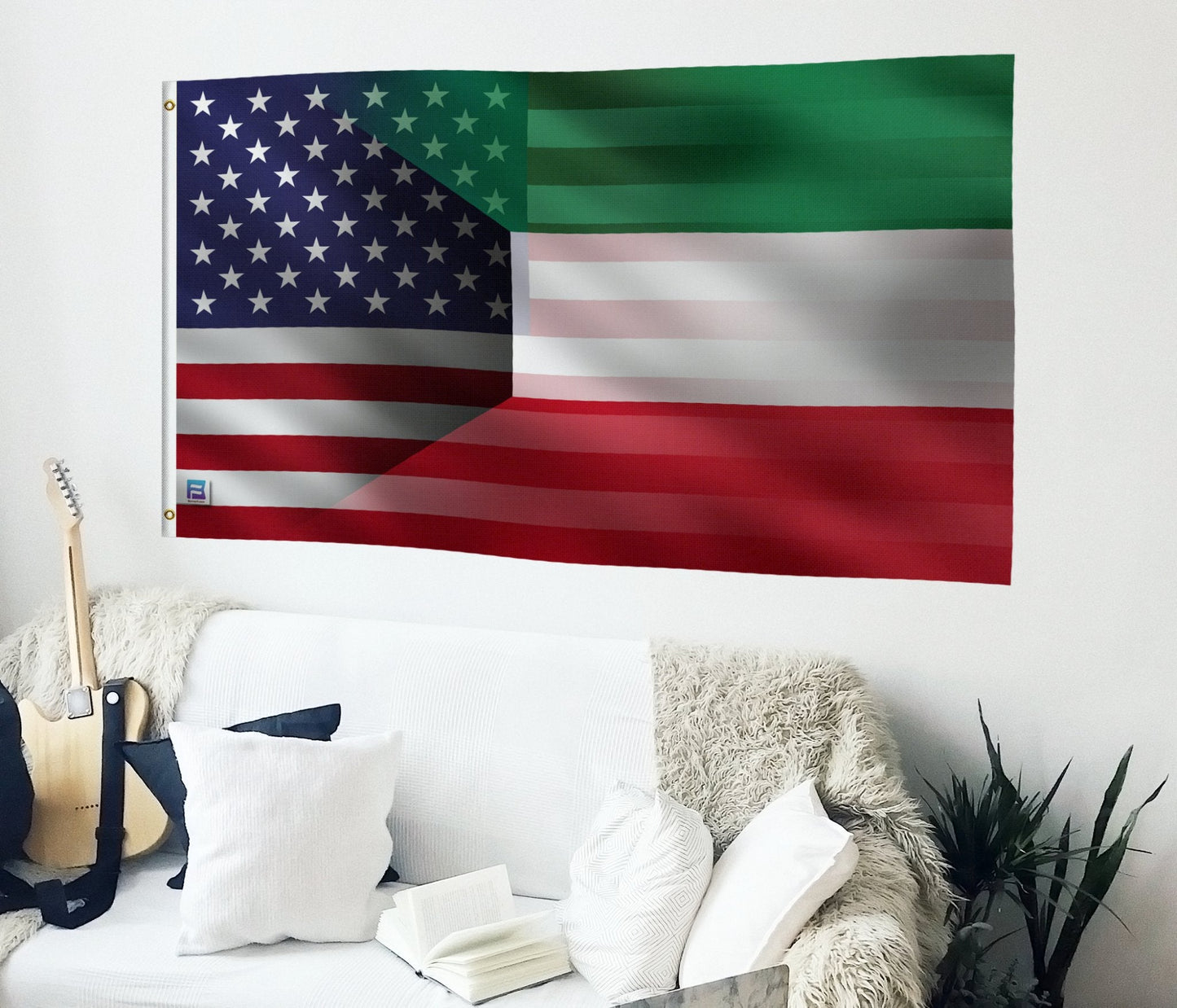 Kuwaiti American Hybrid Flag