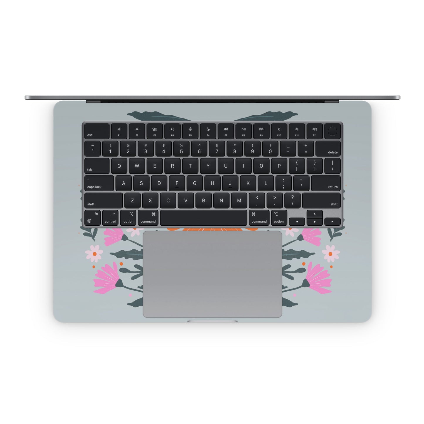 Pink and Orange Flowers - Apple MacBook Skin