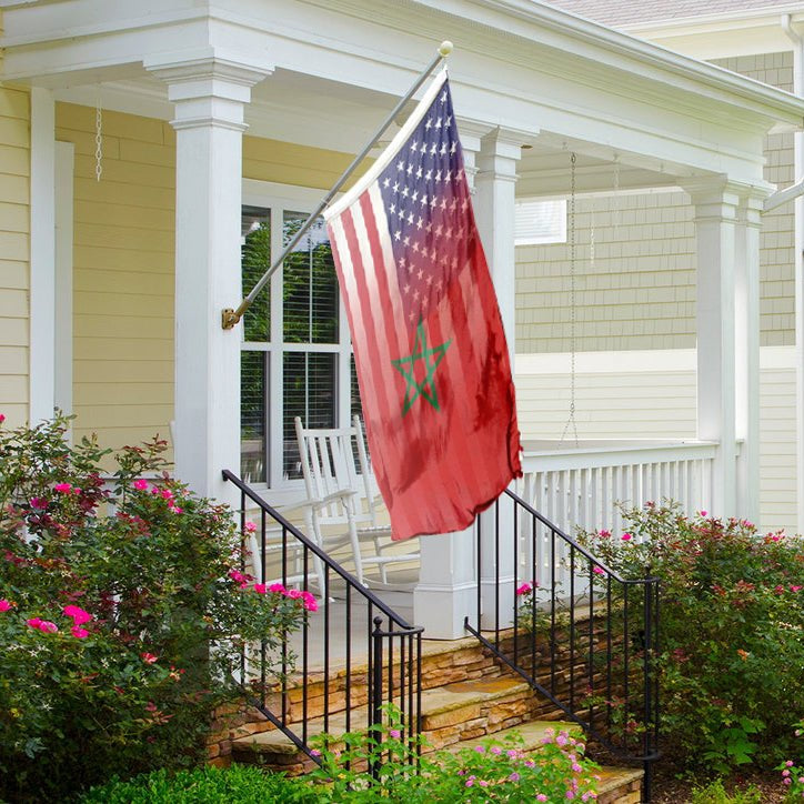 Moroccan American Hybrid Flag