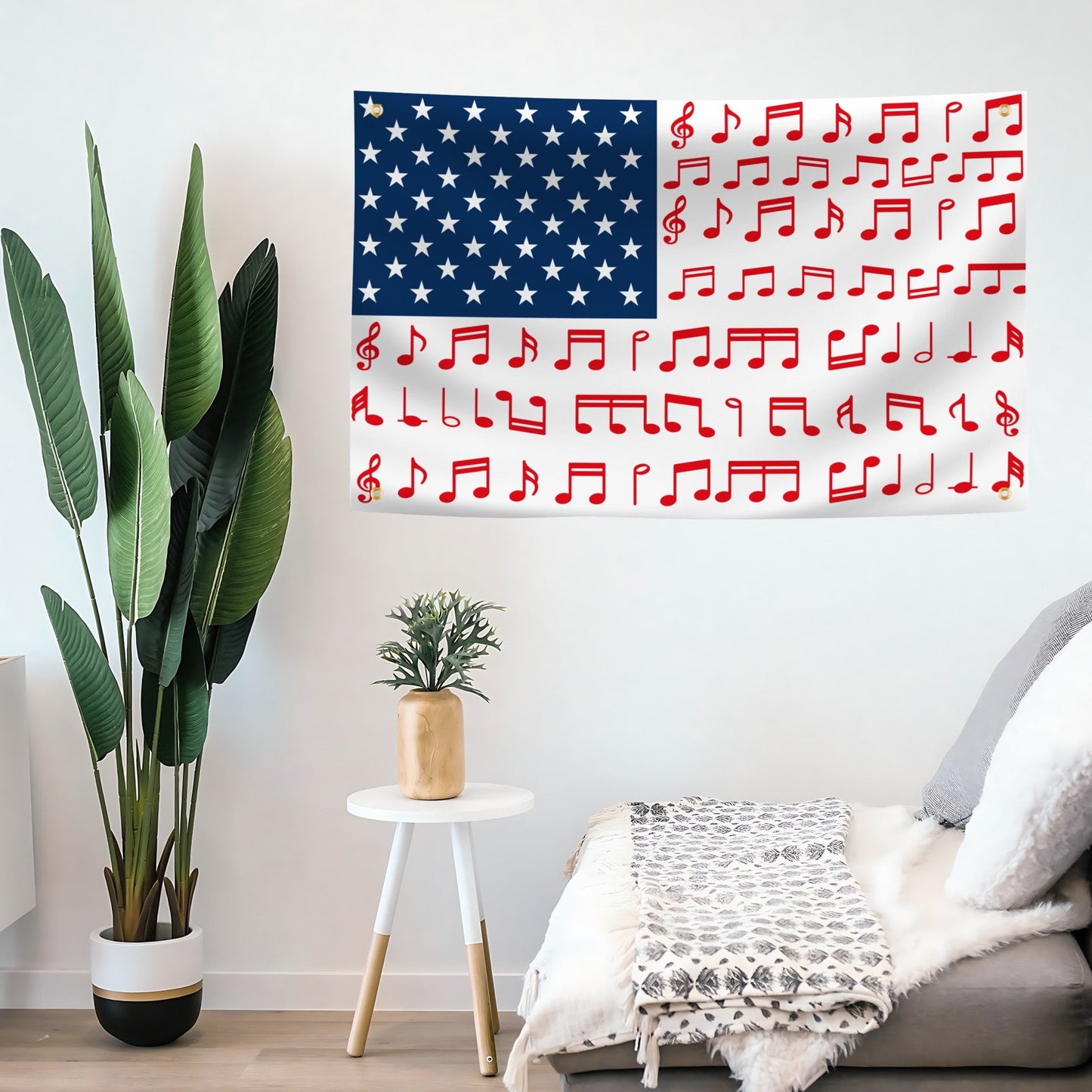 Musical Note Stripes American Flag