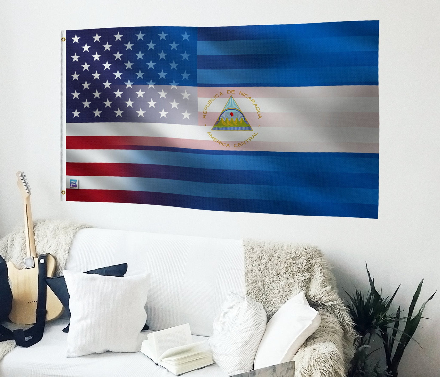 Nicaraguan American Hybrid Flag