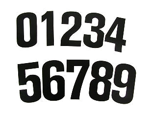 Black Number Set with 10 Each of Digits 0-9 for Kart Racing