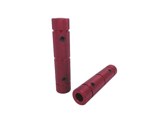 Red 3/8-Inch Aluminum Pedal Grips - Pair for Bold Kart Performance