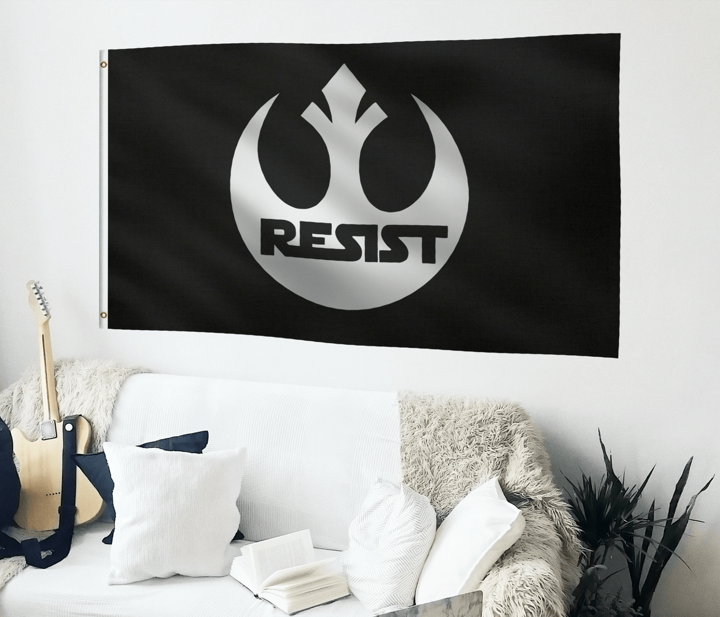 Star Wars Rebel Alliance Resist Flag (Black)