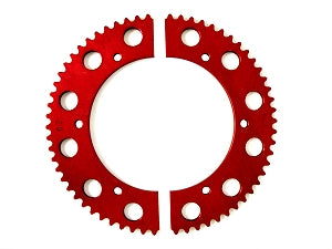 RLV 80-Tooth Red Split Axle Sprocket for Enhanced Kart Acceleration