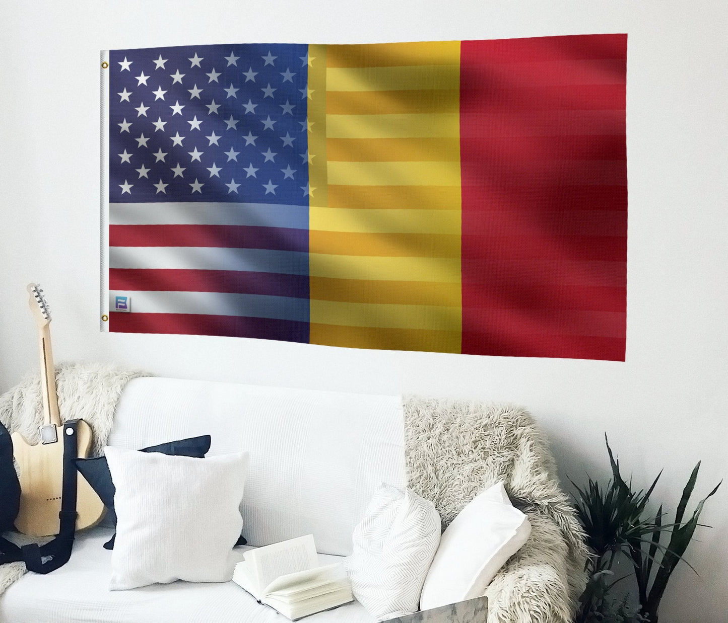 Romanian American Hybrid Flag