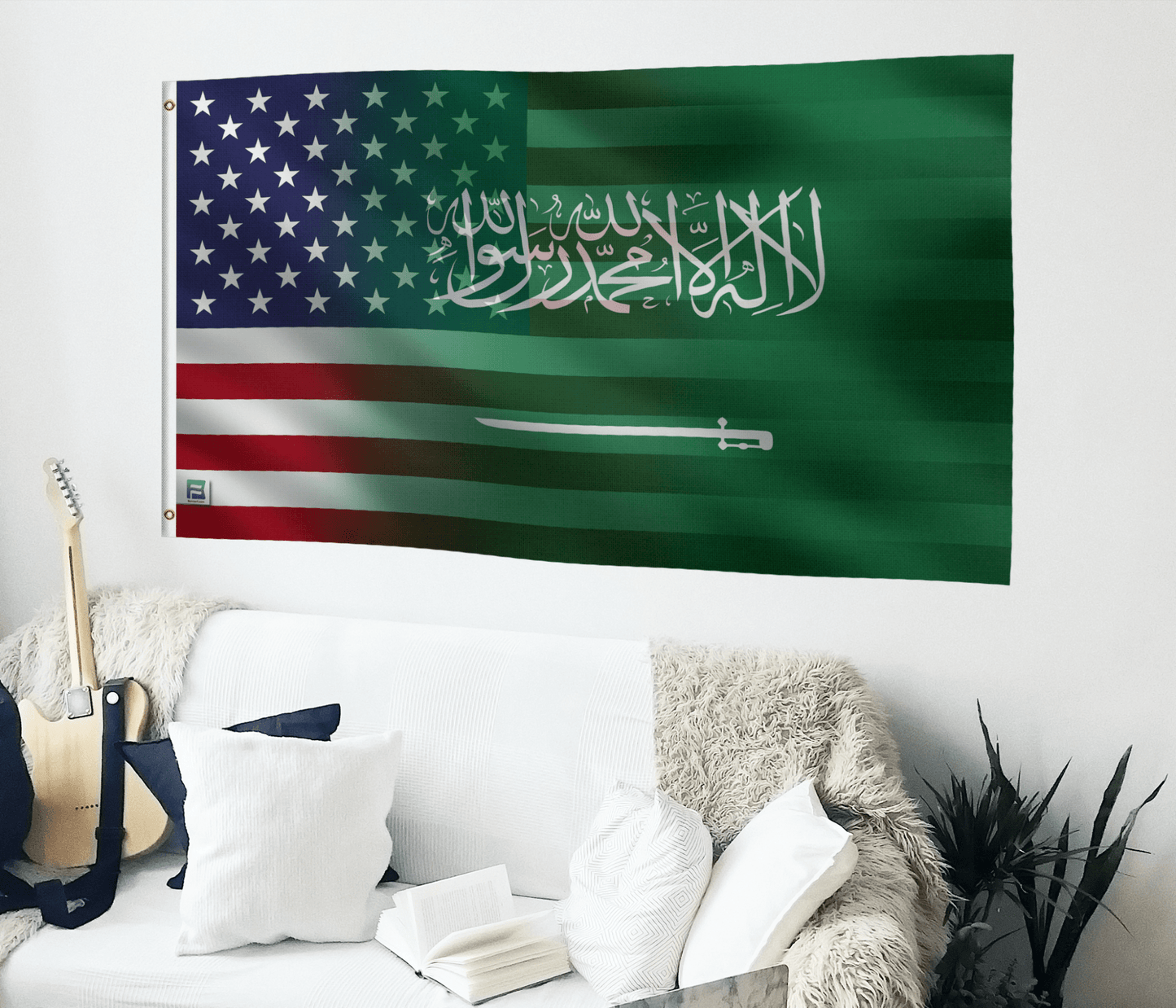 Saudi Arabian American Hybrid Flag