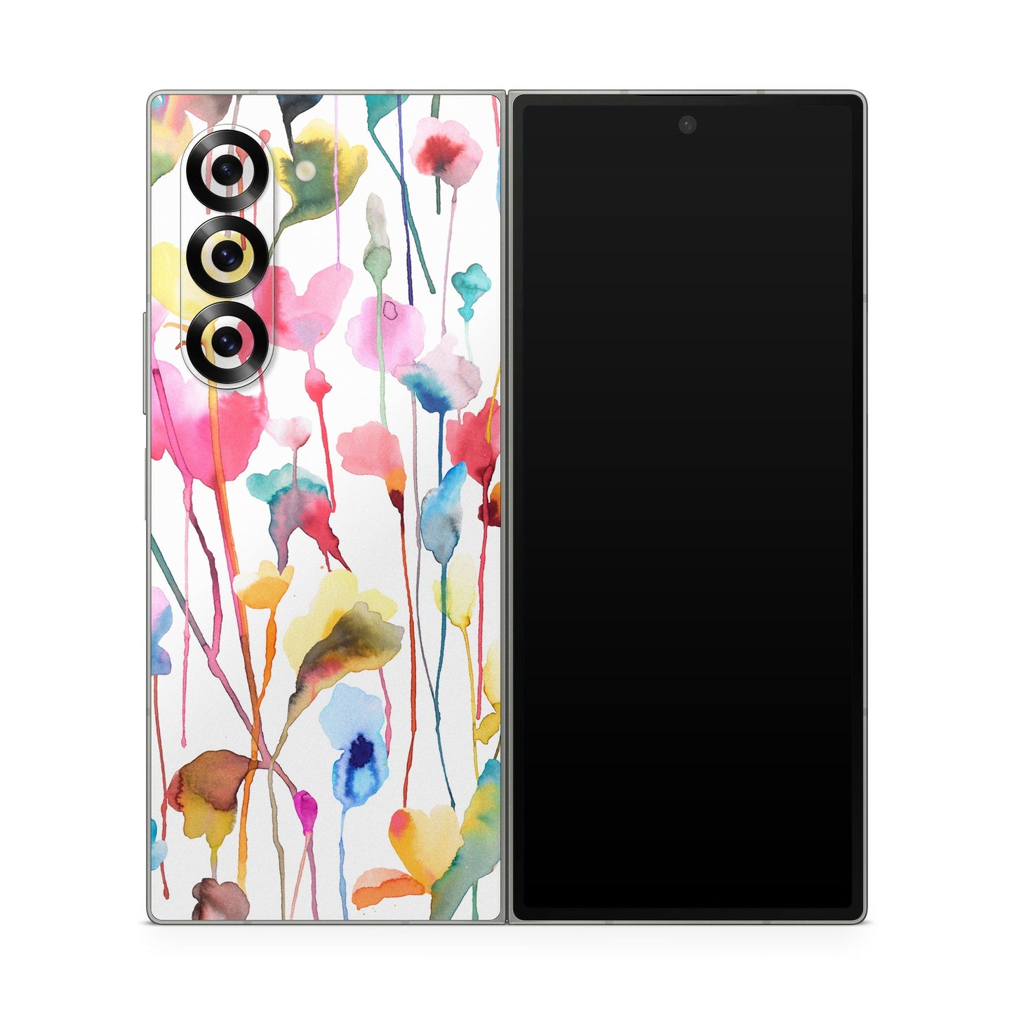 Watercolor Wild Flowers - Samsung Galaxy Z Fold6 Skin