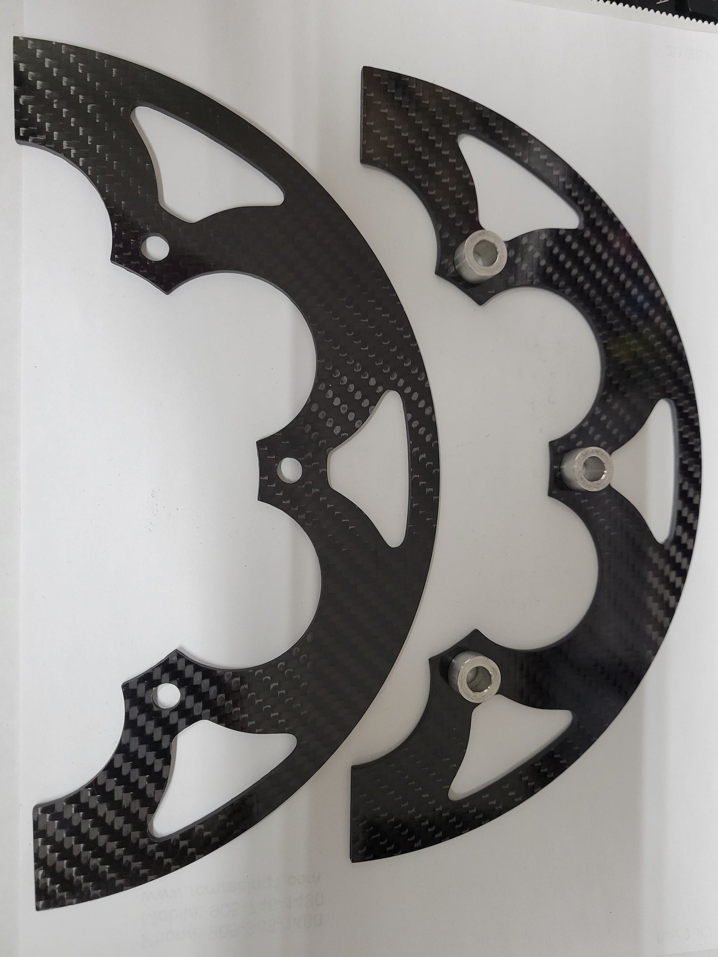 Premium Carbon Fiber Sprocket Guides 8.5 Inch Set for Kart Hubs