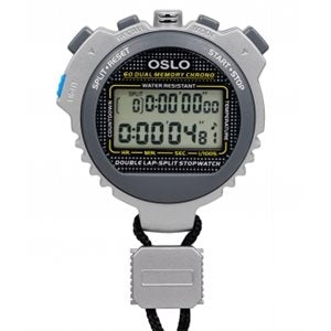 Robic Oslo 60 Silver Dual Memory Stopwatch with Countdown