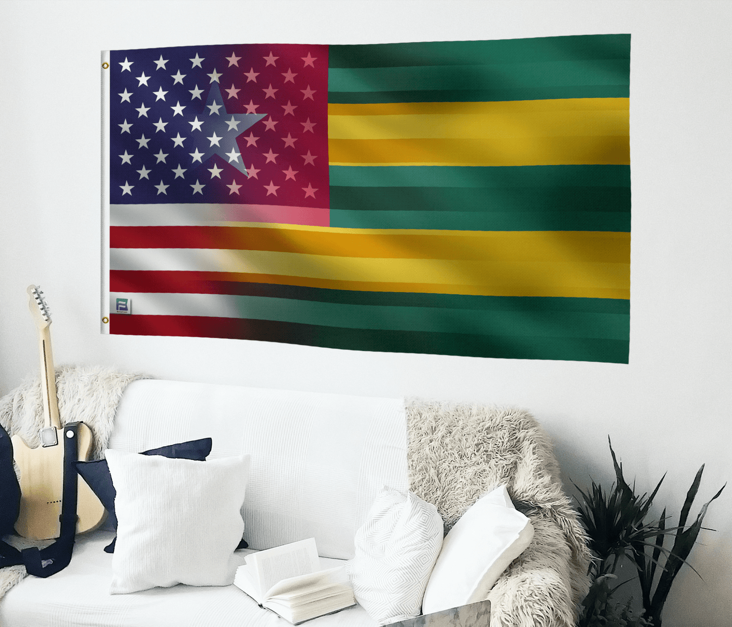 Togolese American Hybrid Flag
