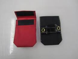 Black Velcro Closure Transponder Pouch for Kart Storage