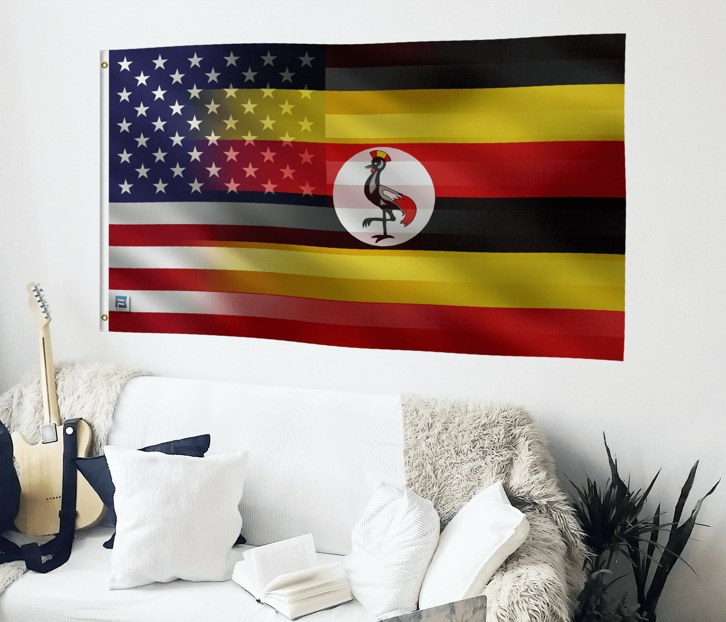 Ugandan American Hybrid Flag