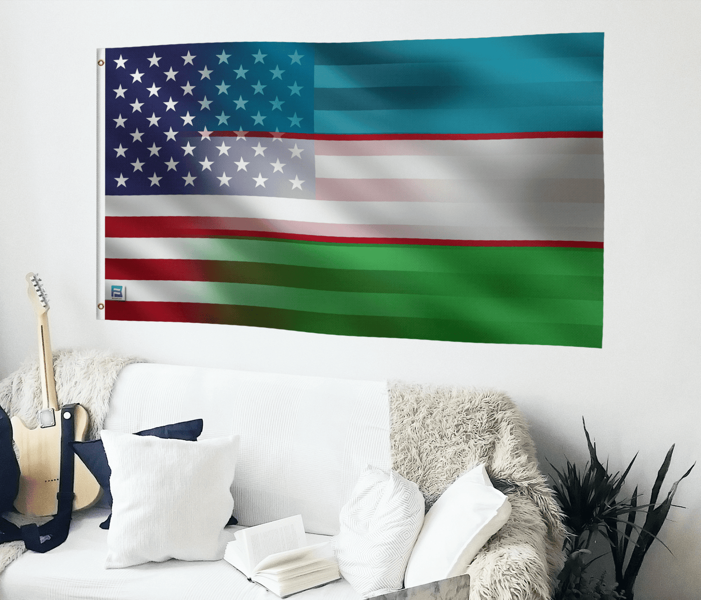 Uzbek American Hybrid Flag