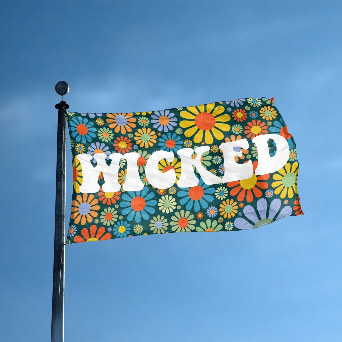 Wicked Floral Flag