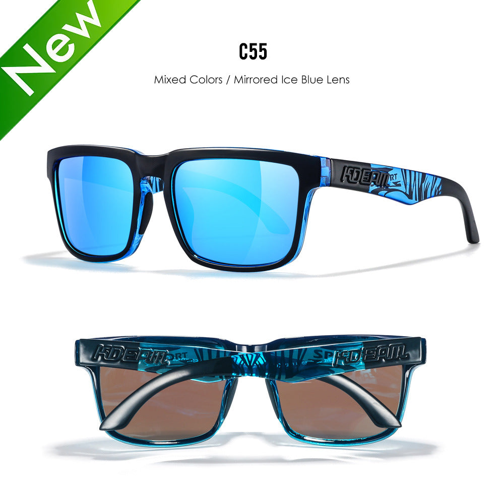 Classic polarized sunglasses for men and women ultra light driving glasses colorful real film sunglasses