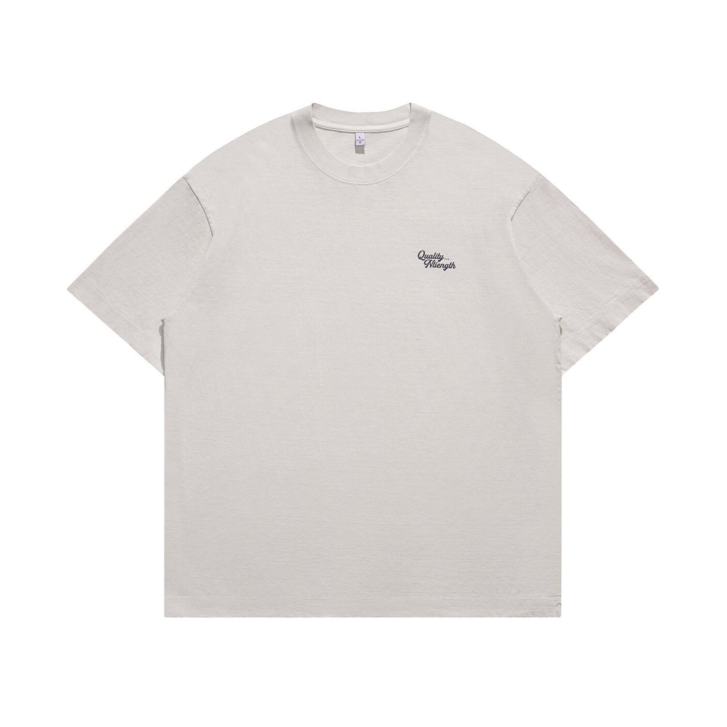 Washed Distressed Mottled Print Loose Casual Tee