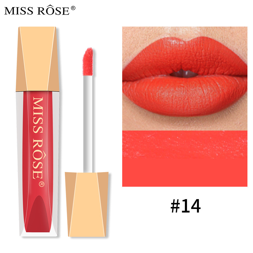 Matte Lip Gloss Liquid Pearlescent Lip Gloss Non Fading Non Stick Cup Velvet Lip Glaze Lipstick