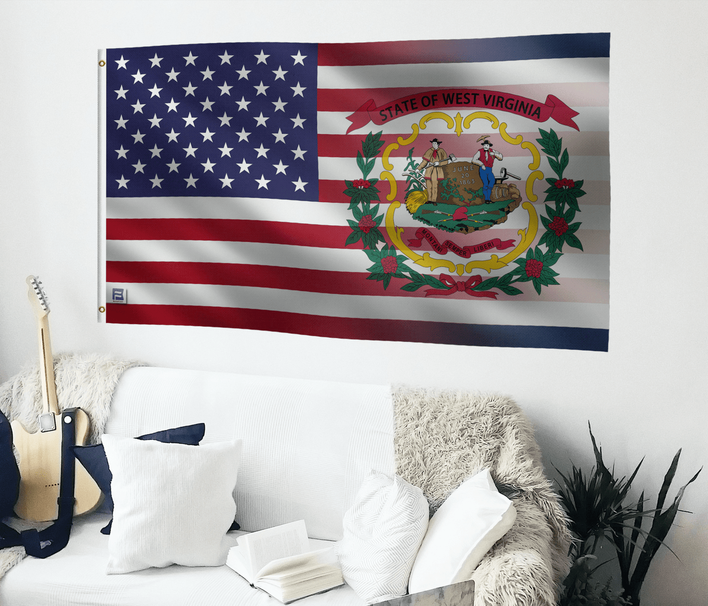 West Virginia & American Flag Blend