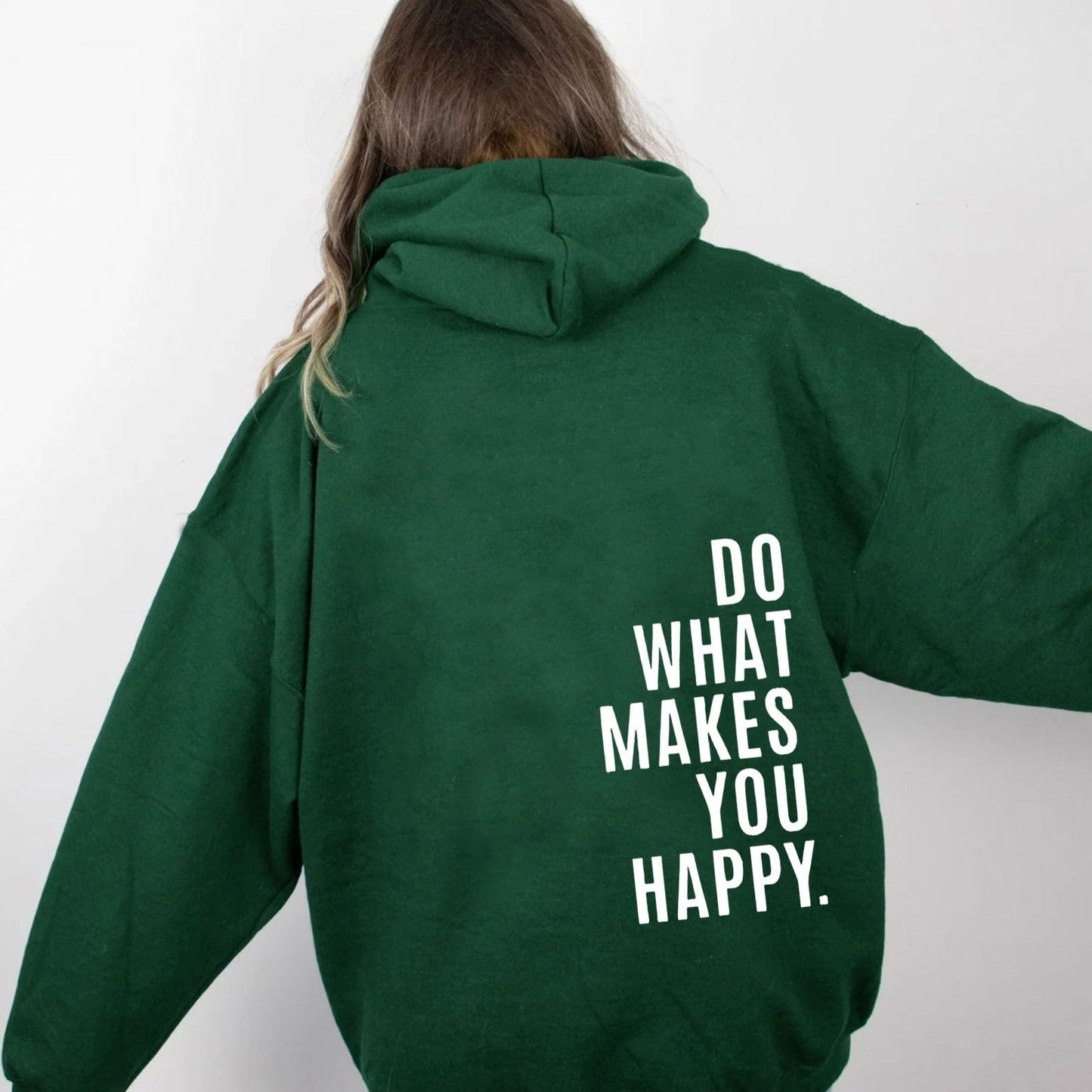 Do What Makes You Happy Off Shoulder Hoodie