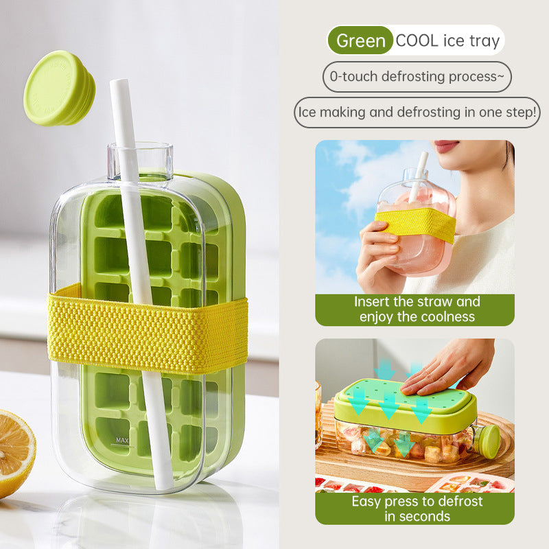 Ice - covered tray; freezer - overflow prevention ice tray