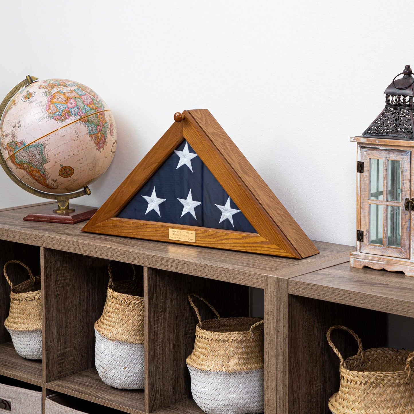 Flag Display Case With Personalized Engraving
