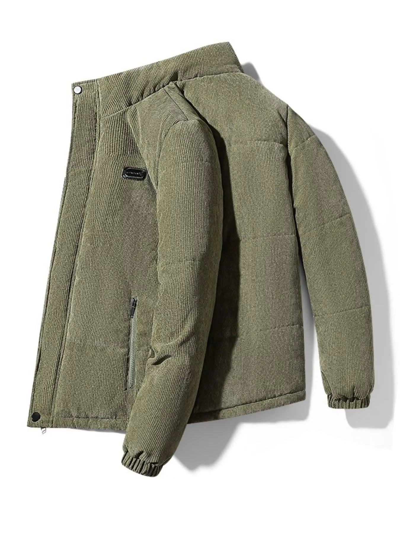 Men's Plus Size Corduroy Padded Winter Coat