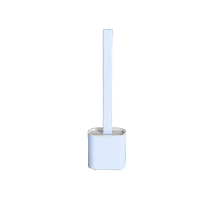 Creative Wall-Mounted Cracked Soft Glue Long Handle Imitation Silicone Toilet Brush Set Household Toilet Cleaning Brush