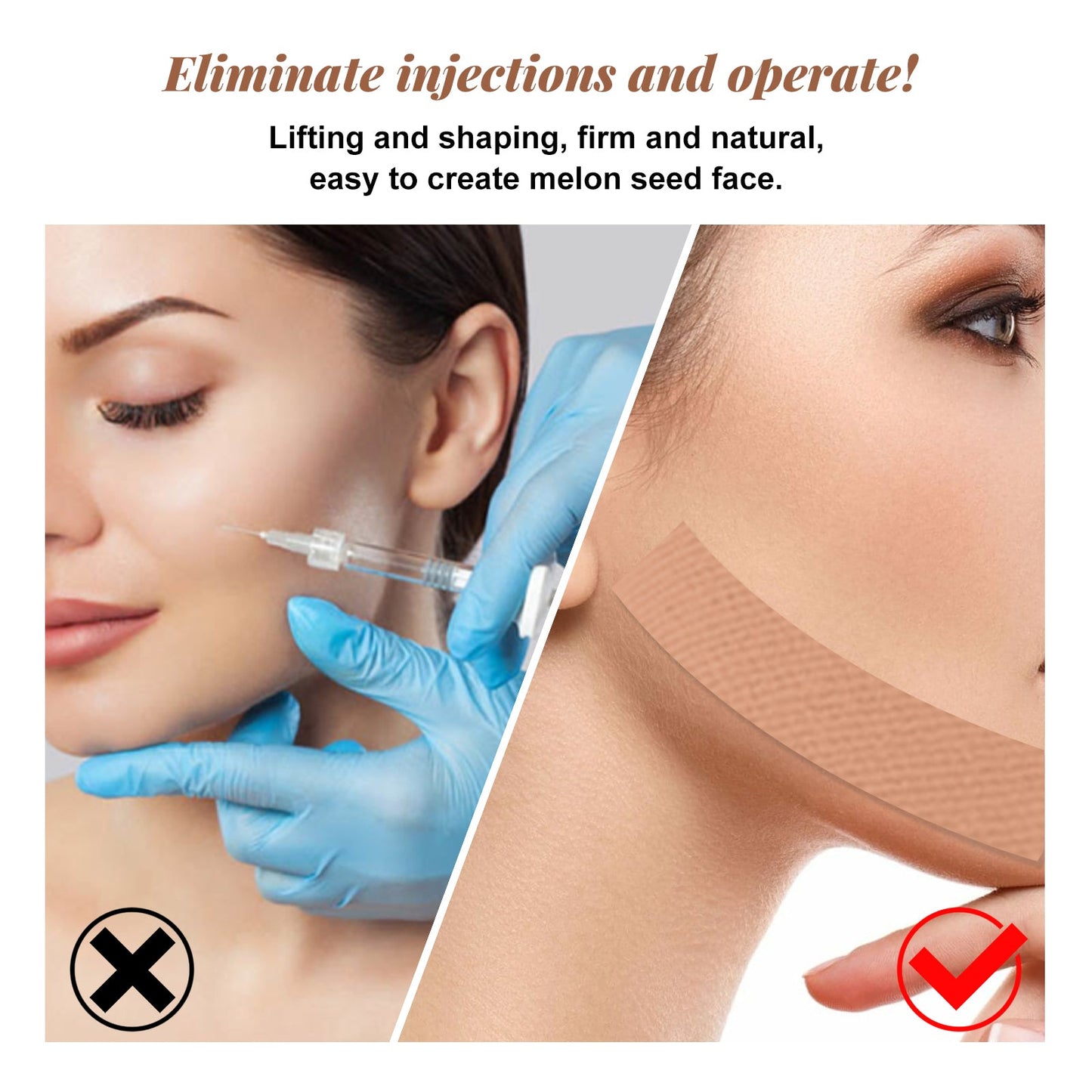 Myofascial Face Tightening Band, Face Anti-Sagging Lift Chin V-Shaped Face Breathable Face Lifting Tape