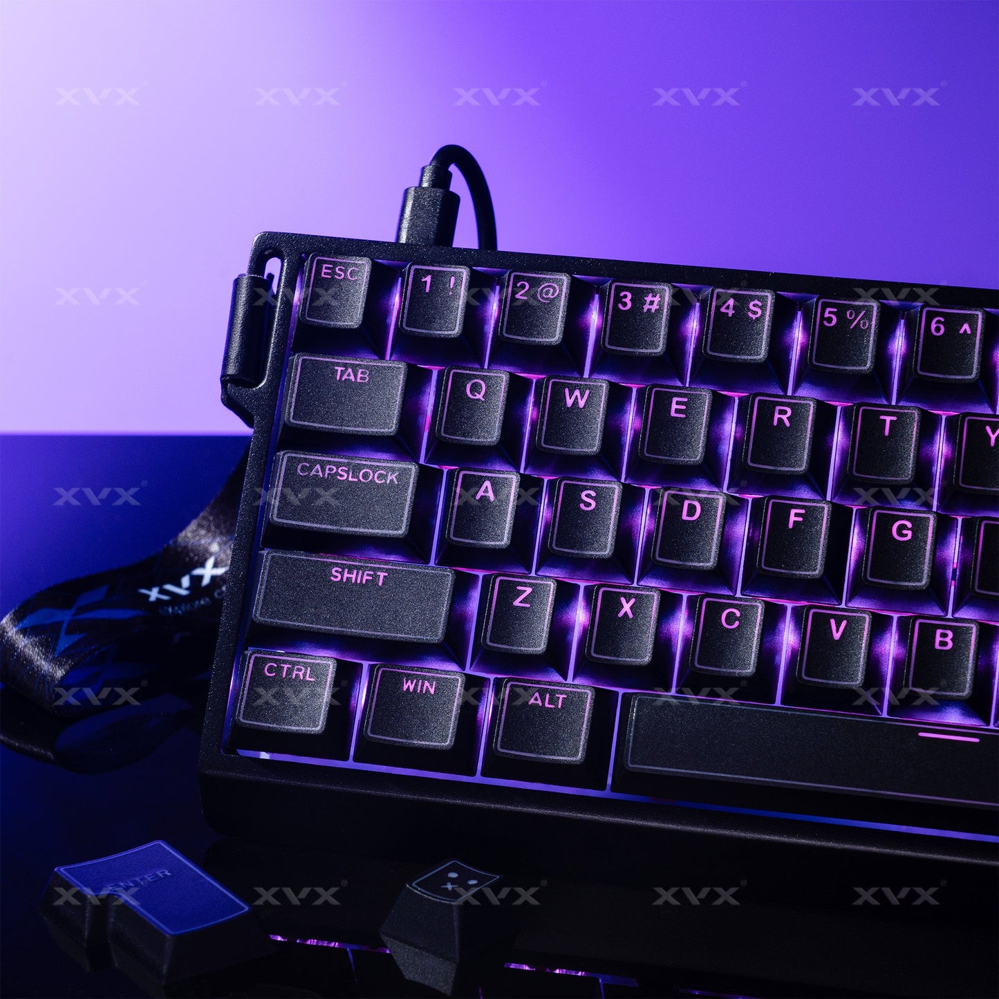 XVX PRISM Shine-Through  Double shot Cherry Profile PBT Keycap Set 142-key