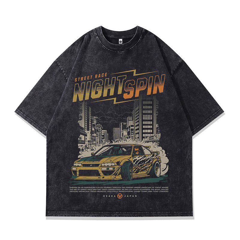 Playful Printed Unisex T-Shirt - Water-Washed Tee