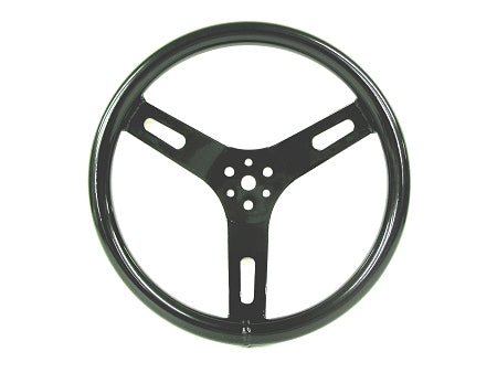 Azusa ASW14B 14-Inch Black Aluminum Steering Wheel - 14" Diameter - Open Class