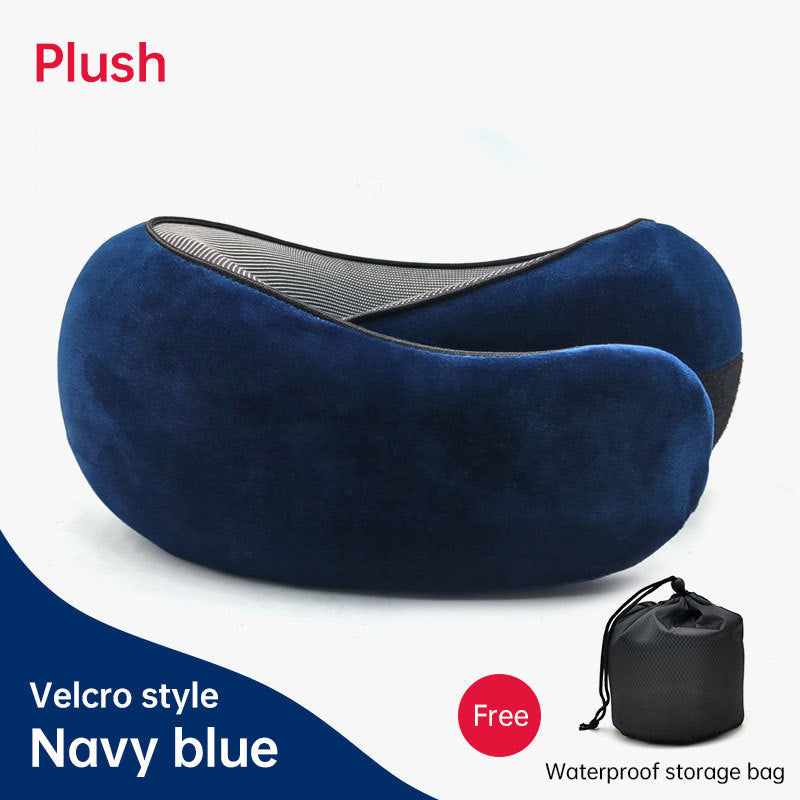 Memory Foam Neck Travel Pillow: Soft, 360° Head Support, for Home, Plane & Car