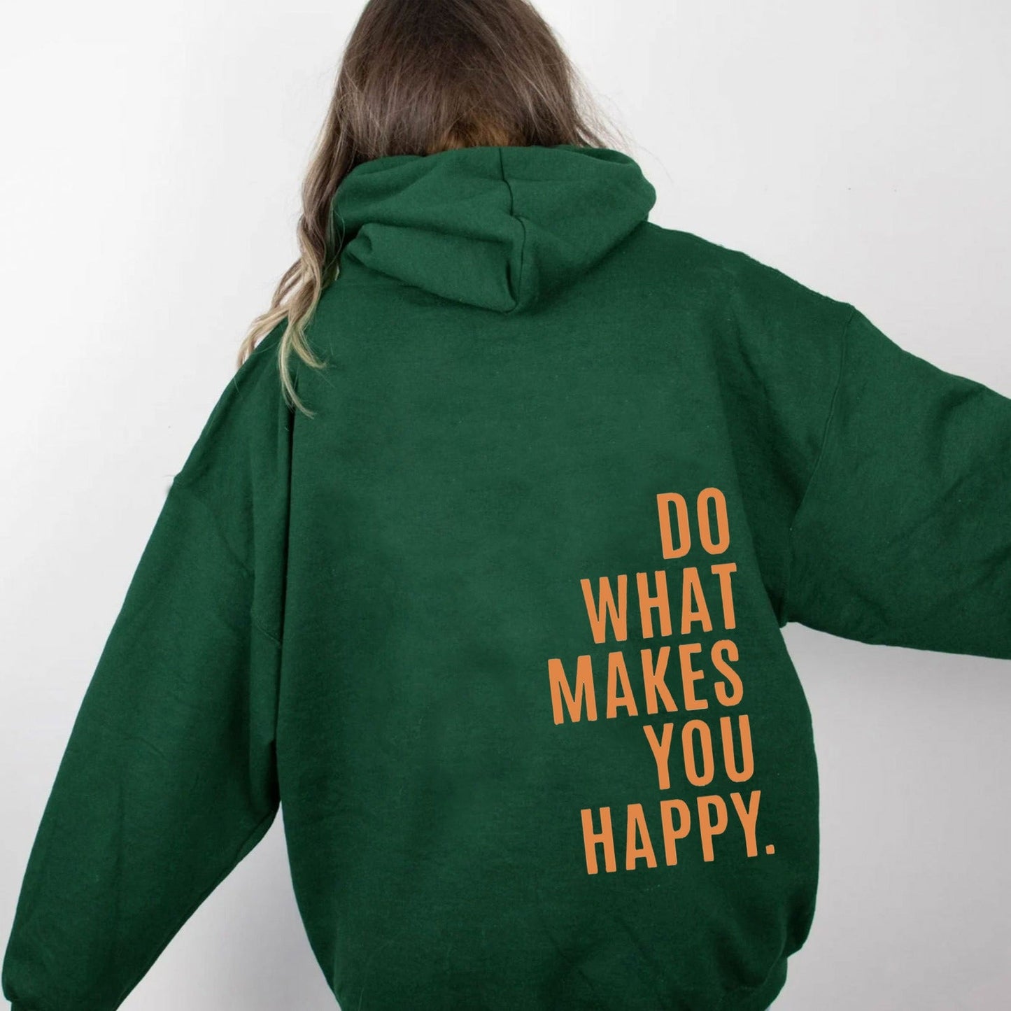 Do What Makes You Happy Off Shoulder Hoodie
